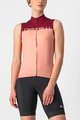 CASTELLI Rövid kerékpáros mez rövidnadrággal - VELOCISSIMA LADY - bordó/rózsaszín/fekete