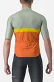 CASTELLI Rövid ujjú kerékpáros mez - A BLOCCO - narancssárga/bordó/zöld/sárga