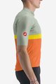 CASTELLI Rövid ujjú kerékpáros mez - A BLOCCO - narancssárga/bordó/zöld/sárga