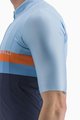 CASTELLI Rövid ujjú kerékpáros mez - A BLOCCO - kék/narancssárga