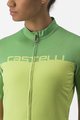 CASTELLI Rövid ujjú kerékpáros mez - VELOCISSIMA LADY - zöld/sárga