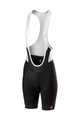 CASTELLI Rövid kerékpáros nadrág kantárral - VELOCISSIMA LADY - piros/fekete
