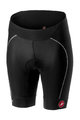 CASTELLI Rövid kerékpáros nadrág kantár nélkül - VELOCISSIMA LADY - fekete/fehér