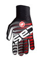 CASTELLI Kerékpáros kesztyű hosszú ujjal - DILUVIO C - fekete/piros