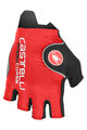 CASTELLI Kerékpáros kesztyű rövid ujjal - ROSSO CORSA PRO - piros
