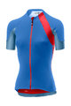 CASTELLI Rövid ujjú kerékpáros mez - SCHEGGIA 2.0 LADY - kék/piros