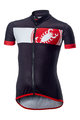 CASTELLI Rövid ujjú kerékpáros mez - FUTURE RACER KIDS - fekete/piros