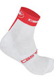 CASTELLI Klasszikus kerékpáros zokni - FREE 6 - fehér/piros