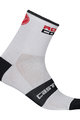 CASTELLI Klasszikus kerékpáros zokni - ROSSO CORSA 9 - fehér