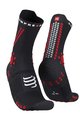 COMPRESSPORT Klasszikus kerékpáros zokni - PRO RACING 4.0 TRAIL - piros/fekete