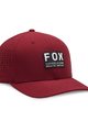FOX Kerékpáros sapka - NON STOP TECH FLEXFIT - bordó