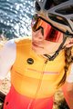 GOBIK Rövid ujjú kerékpáros mez - STARK MANGO LADY - narancssárga/fehér