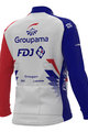 ALÉ Hosszú ujjú kerékpáros mez - GROUPAMA FDJ 2021 - piros/kék/fehér