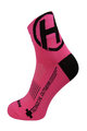 HAVEN Klasszikus kerékpáros zokni - LITE SILVER NEO - rózsaszín/fekete