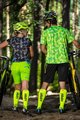 HAVEN Rövid kerékpáros nadrág kantár nélkül - NAVAHO SLIMFIT - fekete/zöld