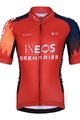 BONAVELO Rövid ujjú kerékpáros mez - INEOS 2025 KIDS - piros/kék