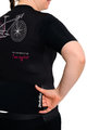 HOLOKOLO Rövid ujjú kerékpáros mez - CYCLIST ELITE LADY - rózsaszín/fekete/fehér