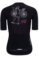 HOLOKOLO Rövid ujjú kerékpáros mez - FUTURE ELITE LADY - fehér/fekete/rózsaszín