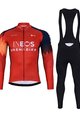 BONAVELO Kerékpáros téli szett - INEOS 2024 WINTER - kék/fekete/piros