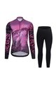 RIVANELLE Kerékpáros téli kabát és nadrág - ROSESCAPE WINTER - lila/fekete