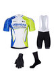 BONAVELO Kerékpáros mega szett - LIQUIGAS CANNONDALE - fekete/zöld/fehér/kék