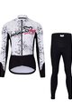 HOLOKOLO Kerékpáros téli kabát és nadrág - GRAFFITI LADY - fehér/fekete