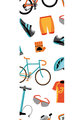 NU. BY HOLOKOLO Rövid ujjú kerékpáros póló - PEDAL BY PEDAL - fehér/színes