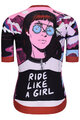 RIVANELLE BY HOLOKOLO Rövid kerékpáros mez rövidnadrággal - SUNSET ELITE LADY LI - fekete/színes/rózsaszín