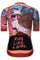 RIVANELLE BY HOLOKOLO Rövid kerékpáros mez rövidnadrággal - FREE ELITE LADY LIMI - narancssárga/fekete/színes