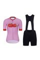 RIVANELLE BY HOLOKOLO Rövid kerékpáros mez rövidnadrággal - FRUIT LADY  - rózsaszín/piros/fekete