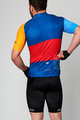 HOLOKOLO Rövid kerékpáros mez rövidnadrággal - ENGRAVE - piros/kék/fekete