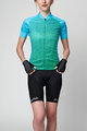 HOLOKOLO Rövid kerékpáros mez rövidnadrággal - DAYBREAK LADY - fekete/világoskék/zöld