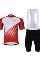 HOLOKOLO Rövid kerékpáros mez rövidnadrággal - DUSK - piros/fekete/fehér