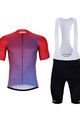 HOLOKOLO Rövid kerékpáros mez rövidnadrággal - DAYBREAK - fekete/kék/piros