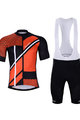 HOLOKOLO Rövid kerékpáros mez rövidnadrággal - TRACE - narancssárga/fekete