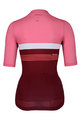 HOLOKOLO Rövid kerékpáros mez rövidnadrággal - SPORTY LADY - rózsaszín/bordó/fekete