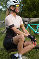 HOLOKOLO Rövid kerékpáros mez rövidnadrággal - ENJOYABLE ELITE LADY - narancssárga/fekete