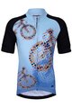 HOLOKOLO Rövid kerékpáros mez rövidnadrággal - BIKERS KIDS - kék/fekete/fehér