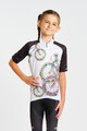 HOLOKOLO Rövid ujjú kerékpáros mez - RIDERS KIDS - fekete/fehér