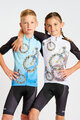 HOLOKOLO Rövid ujjú kerékpáros mez - RIDERS KIDS - fekete/fehér