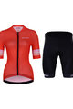 HOLOKOLO Rövid kerékpáros mez rövidnadrággal - RAINBOW LADY - piros/fekete
