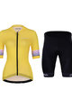 HOLOKOLO Rövid kerékpáros mez rövidnadrággal - RAINBOW LADY - sárga/fekete