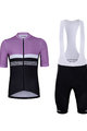 HOLOKOLO Rövid kerékpáros mez rövidnadrággal - SPORTY - fehér/rózsaszín/fekete