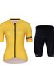 HOLOKOLO Rövid kerékpáros mez rövidnadrággal - JOLLY ELITE LADY - sárga/fekete