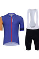 HOLOKOLO Rövid kerékpáros mez rövidnadrággal - GREAT ELITE - kék/fekete/narancssárga