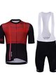 HOLOKOLO Rövid kerékpáros mez rövidnadrággal - AMOROUS ELITE - piros/fekete