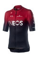 CASTELLI Rövid ujjú kerékpáros mez - TEAM INEOS 2019 - fekete/piros