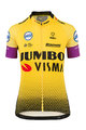 AGU Rövid ujjú kerékpáros mez - JUMBO-VISMA 19 LADY  - sárga/fekete