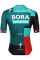 LE COL Rövid ujjú kerékpáros mez - BORA HANSGROHE 2022 - fekete/piros/zöld