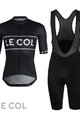 LE COL Rövid kerékpáros mez rövidnadrággal - LE COLSPORT LOGO + S - fekete